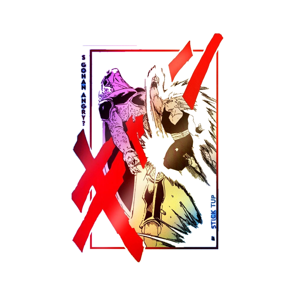 Golden Warrior Rage Holographic Stickers